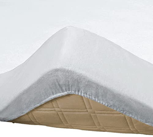 Erwin Müller Spannbettlaken wasserdicht/Kochfest Prenzlau f. Boxspringbett Molton weiß Größe 200x200 cm