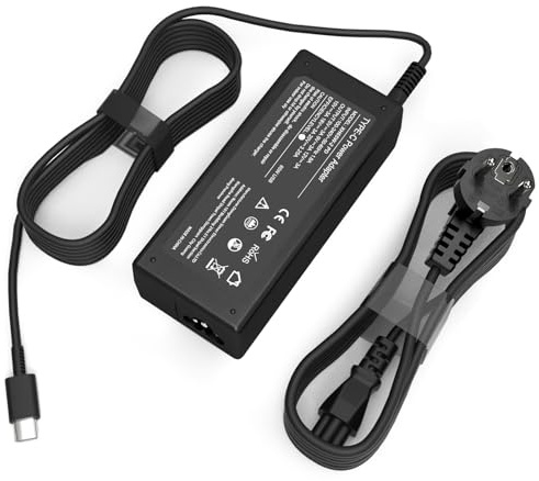 65W Chargeur Ordinateur USB C Compatible avec Lenovo ThinkPad T14 L14 T480 T490 Carbon X1 HP Envy Spectre Acer Dell ASUS Huawei MacBook Pro Samsung LG 45W Type C Chromebook Portable Adaptateur