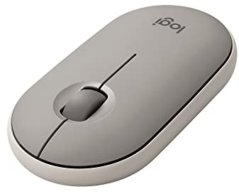 Logitech Pebble Wireless Mouse with Bluetooth or 2.4 GHz Receiver, Silent, Slim Computer Mouse with Quiet Clicks, for Laptop/Notebook/iPad/PC/Mac/Chromebook (Renewed)