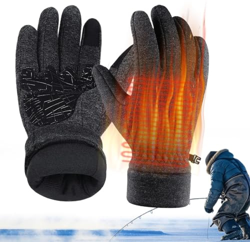Uonguon Gants d'hiver pour Femmes,Tactile Doublé Polaire Imperméable au Vent - Gants Thermiques pour Adultes pour Temps Froid - pour Hommes Femmes Course Vélo Conduite Escalade Randonnée Camping