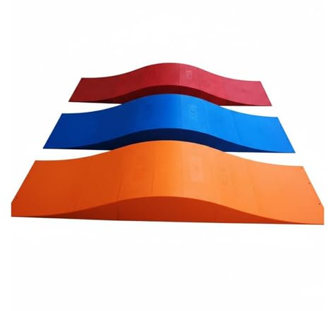 MotiveTech Tremplin Enfants Rampe Skateboard Vélo Patins Piste Courbe pour Roulement Stable et Contrôlé Structure Renforcée Combinaisons Multiples Adapté aux