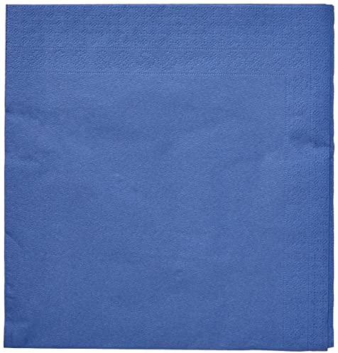 MORIGAMI SER4230239 Servilleta 40x40, 2 capas, pliegue 1/4, 100 servilletas, 2 capas lisa con cenefa, Azul