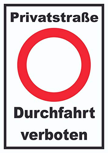 HB-Druck Privatstraße Durchfahrt verboten Schild A3 (297x420mm)