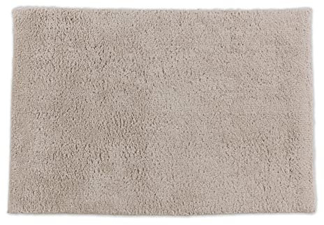 Schöner Wohnen Kollektion Badteppich einfarbig beige 60 x 90 cm – waschbare Badematte rutschfest - 100% Baumwolle – Badvorleger Trockner geeignet – Duschvorleger Badezimmer