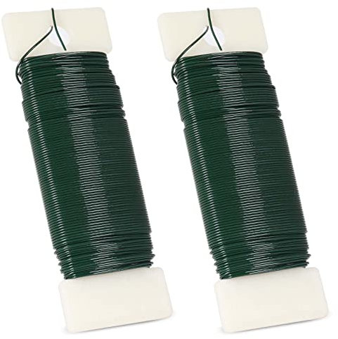 2pcs Floral Wire Arrangement Kit 22 Gauge Craft Wire Green Flexible Paddle Florists Wire Floristry Suppliers Dried Flowers Bouquets Autumn Frame