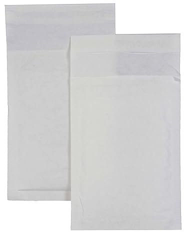 smiley pack 400 Luftpolstertaschen Luftpolsterumschläge Gr. A/1 Weiß (120x175 mm) DIN A6 gepolsterte Briefumschläge Polsterversandtaschen Versandtaschen Luftpolsterversandtaschen gepolstert