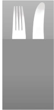 200 pieces Pocket napkins dry paper cutlery holder 30x40 (Anthracite Grey)
