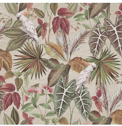 Arthouse Vintage Parrot Multi Vinyl Wallpaper 296908
