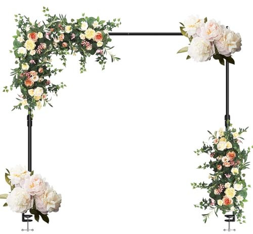 EMART 180x240cm Supporto di Sfondo Regolabile Sopra la Tabella, Supporti di Fiocco di Palloncino per il Compleanno, Nozze, Festa, Decorazione di Anniversario