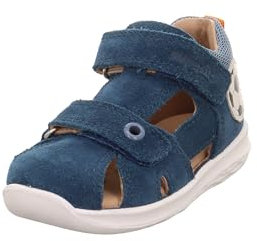 Superfit Bumblebee Sandale, Blau/Orange 8030, 28 EU Weit