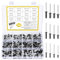 300 Pièces Rivets Aveugles, Rivets Pop, Rivets Aveugles à Bride avec Mandrin Arbre, Rivets Aveugles en Aluminium, Rivets à Tête Plate, Rivets à Bride pour Métal Bois Plastique, M3.2/M4/M4.8