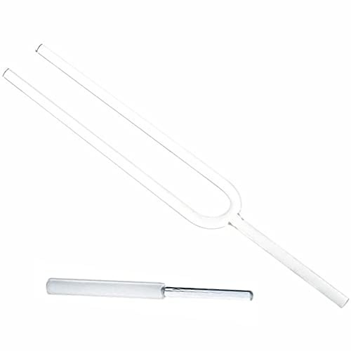 Diameter 16 mm Quartz Chakra Crystal Stämgaffel med anfallare, helande musikinstrument(A NOTE,440Hz)