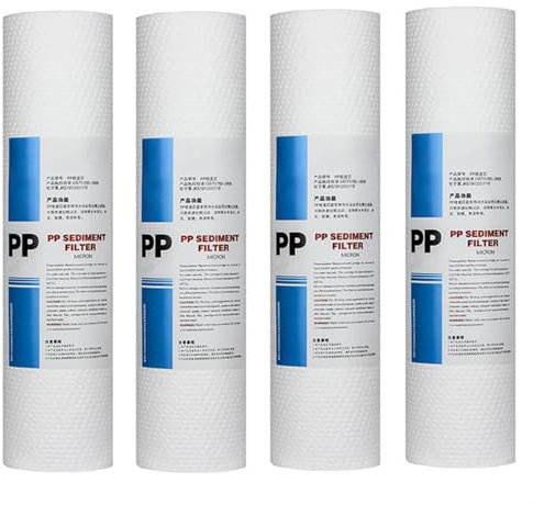 Filtro l'acqua 4 x 5 micron, cartuccia ricambio filtro per l'acqua tutta la casa, filtro ricambio sedimenti d'acqua, qualsiasi unità RO 10 pollici(5 micron)