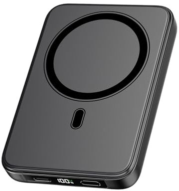 A ADDTOP-Magnetische-Power-Bank-10000mAh - PD 20W Schnelllade Powerbank with USB-C In&Out, Slim Wireless Ladegerät Externe Handyakkus with LED Display für iPhone 16/15/14/13/12/Pro Max