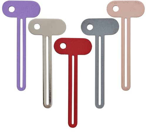 5-Pack Metal Toothpaste Squeezer, Tube Squeezer Tool for Zero Waste Toothpaste & Cosmetics | Durable Alloy ＆ Ergonomic Grip, Premium Heavy-Duty, Vibrant, for All Tubes - Toothpaste & Hand Cream