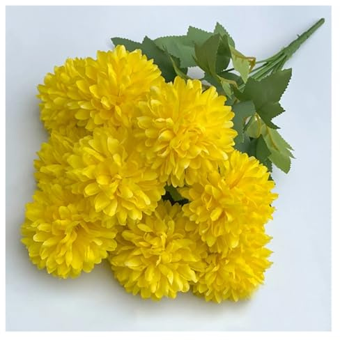 AEJHSIN Konstgjorda hortensior 42 cm simulering av hortensia konstgjord kamelia grön växt bröllopsbukett gör-det-själv hem bordslöpare för bröllop dekoration (10)