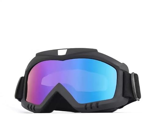 HOMHPLFE Lunette de Moto Cross, Lunette De Cyclisme, UV400, Lunettes de Ski d 'Anti-poussière d'anti-buée Coupe-Vent, VéLo Masque Ski Protection, Pour Descente Cross & Sports ExtéRieurs