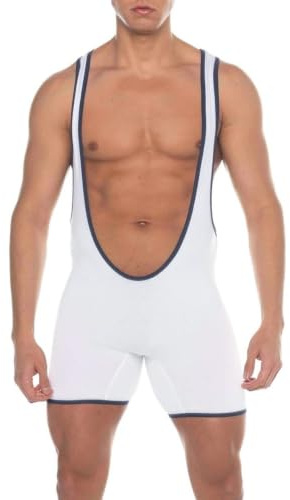 Herr Brottning Singlet Ärmlös Atletiska Stöd Bodysuit Jumpsuit Uniform Sport Tävling Aktiv Passform
