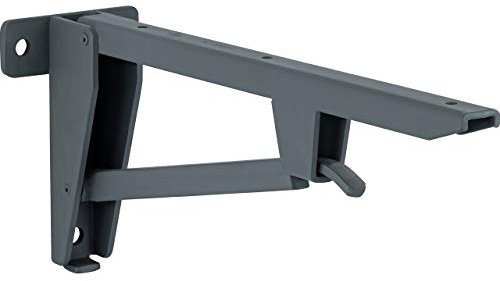 Gedotec Klappträger klappbar Klappkonsole Sitzbank-Konsole Schwerlast-Winkel | ODIN | Tiefe 580 mm | Stahl massiv | Tragkraft bis 150 kg | 1 Stück - faltbarer Schwerlastträger für die Wand-Montage