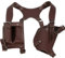 Wellgift Halloween Spiel Holster Erwachsene Herren Schulter Gurt Harness Halfter Cosplay Kostüm Erwachsene Herren Brown PU Leder Fancy Dress Kleidung Zubehör