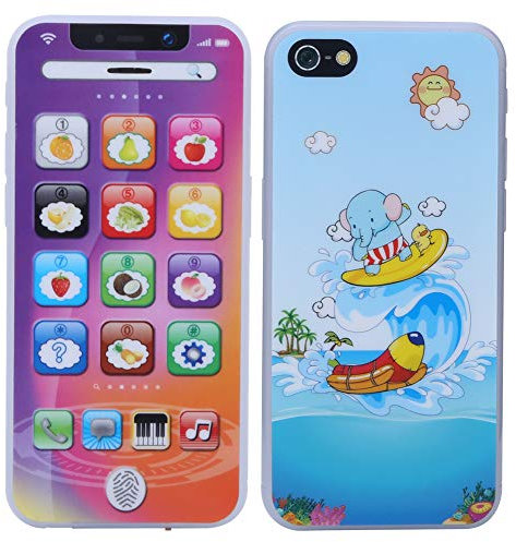 Kinder pädagogisches Lernen Telefon Spielzeug Baby leichte Musik Handy Kinder simuliert Handy Spielzeug Geburtstag Kinder Kinder(Lila)