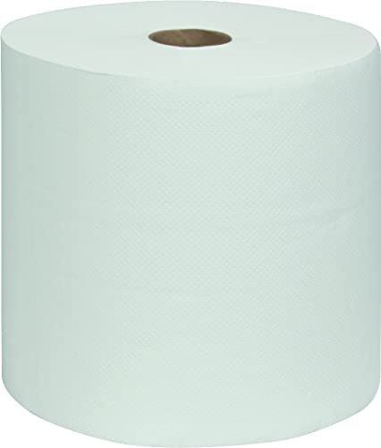 Bobine essuie-mains 150m pour distributeur à découpe automatique - 2 plis - pure ouate - blanche - Lot de 6