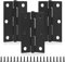 MABAHON 3PCS Door Hinges，75mm (3 Inch) Black Butt Hinges with 20PCS Hinge Screws for Outdoor and Internal Doors Home Furniture Wooden Door Hinge Thickened Folding Butt Hinge