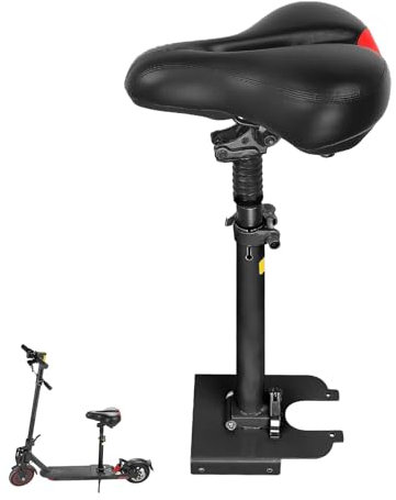 Elektroroller-Sattelzubehör, verstellbarer, bequemer und stoßdämpfender Sitzsattel für Xiaomi Pro/Pro2 Elektroroller-Ersatzteile (schwarz und groß)