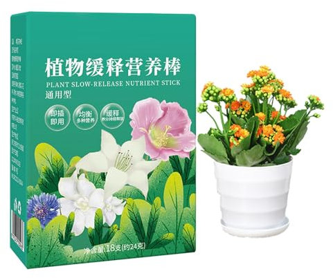 Yulokdwi Bastoncini di fertilizzante per piante, Bastoncini di fertilizzante per piante da interno - 18 bastoncini di fertilizzante naturale per alimenti vegetali - Punte di fertilizzante per piante a