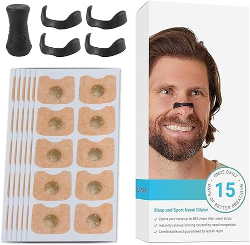 60 Stück Nasal Strips, ACSHRY Breathing Nasal Strip Anti Schnarch Nose Strips Magnetischer Nasenstreifen Sicheres und Wirksames Nasenpflaster Besser Atmen Für Geschäftsreise,Auto,Reisen,Hotel