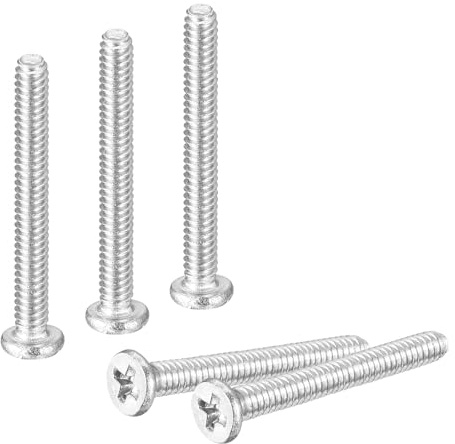 sourcing map M1.4-0.3 x 12 mm 20 viti a testa rotonda piatta in acciaio inossidabile 304 Phillips Drive Viti di fissaggio hardware per il collegamento di mobili