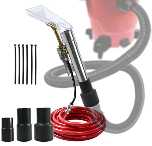 RosyOcean Universal Compatible with Any Brand Shop Vac Extractor Hose Kit Attachment with 2-1/2 & 1-7/8 & 1-1/4 Adapter Auto Detailing Wand Extraction Accessories for Upholstery & Carpet Cleaning