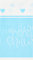 Charming Blue Hearts Baby Shower Rectangular Plastic Table Cover (137cm x 274cm) - Perfect for Celebration of Your Little One - 1 Pc, 54 x 84