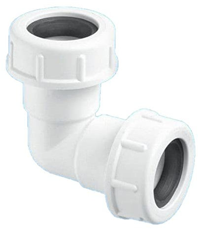 McAlpine Universal Overflow Pipe Elbow Bend 19-23mm 3/4 Pipe R2M