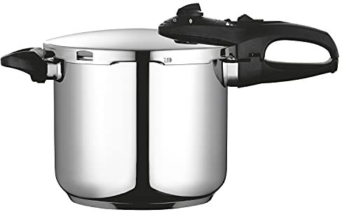 Fagor Duo Schnellkochtopf, Edelstahl, für alle Herdarten, vollständige Induktion, Boden IMPAKSTEEL, sehr robust, 5 Sicherheitssysteme, 2 Druckstufen (7,5 l)
