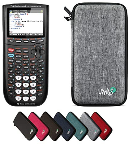 TI-82 Advanced Edition Python Grafikrechner inklusive Schutztasche von WYNGS in Hellgrau - Basic Set