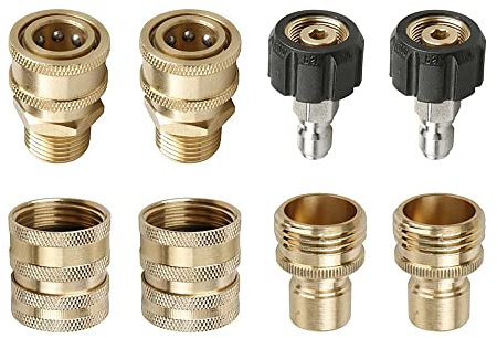 Ensemble d'adaptateurs pour nettoyeur haute pression, raccords rapides pour tuyau d'arrosage, raccord M22 pivotant vers raccord rapide de 3/8, 3/4 à libération rapide