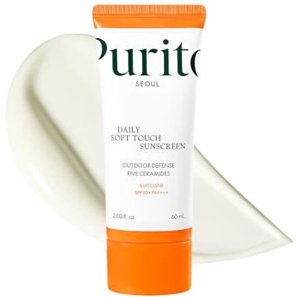 PURITO SEOUL Daily Soft Touch Sunscreen, SPF50+ PA++++, Ceramides, Non White Cast, Water-Resistant UVA & UVB Protection, K-Beauty