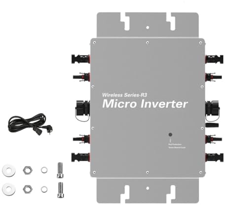 Lakenbroade Balkonkraftwerk 1600 Watt，Balkonkraftwerk Wechselrichter 1600W，Wechselrichter Balkonkraftwerk für 2 Solarmodule.