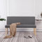 Myheimly Sitzbank mit Rückenlehne 139,5cm Klassisch Polsterbank Esszimmerbank Wartebank Bank Küchenbank Essbank Flurbank Wohnzimmer Polyester Hellgrau