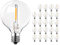 LangPlus+ 25 Pack G40 LED lampadine di ricambio, 1W E12 piccola lampadina a vite, 2200K bianco caldo vetro chiaro globo Edison lampadine per interni luci di stringa all'aperto