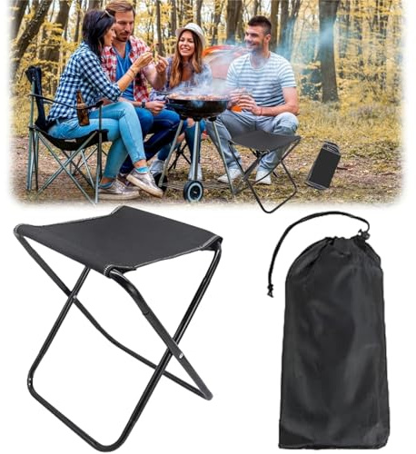 Klapphocker Faltbar,Tragbarer Angelhocker Klappbar,Camping Hocker,Angelhocker,Outdoor Klappstuhl,Klein Ultraleicht Falthocker,für Camping Jagd Wandern Angeln