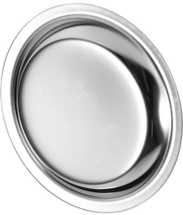 POPETPOP Vassoio Per Bustine Tè Acciaio Inossidabile Piatto Rotondo Leggero e Resistente Portabustine Da Tè Bar e Ristoranti Accessorio