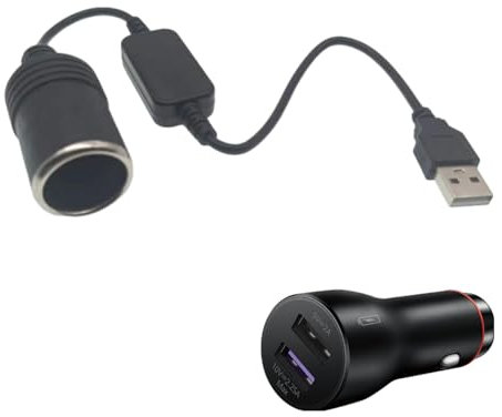 Convertitore da USB a Accendino, presa USB a auto, adattatore USB da 5 V a 12 V, controller cablato, adattatore accendino per auto