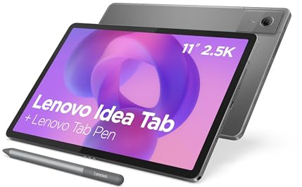 Lenovo Idea Tab - Tablette Tactile, IA intégrée 11'' 2.5K, 90Hz (MediaTek Dimensity 6300, 8Coeurs, RAM 8Go, UFS 2.2 128Go, Android 15, Wifi5 + Bluetooth) Lenovo Tab Pen - Gris