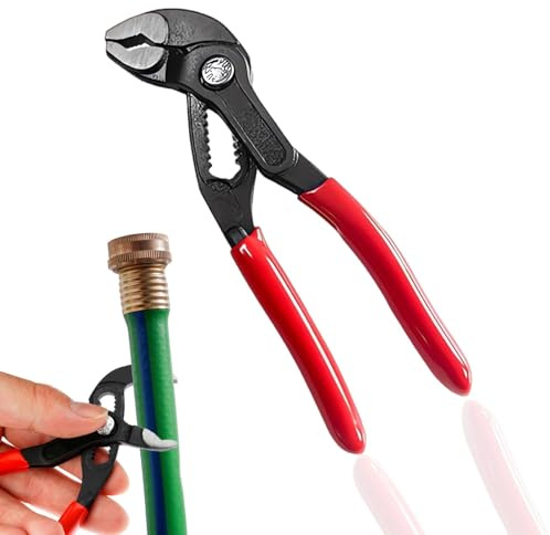 Pince Multiprise, 130 mm Pince Plombier, Pi nces Multip rise, Pince Plombier, Cobra, Pince à rainure et languette auto-ajustable pour tuyaux, raccords, Ouverture maximale 25 mm