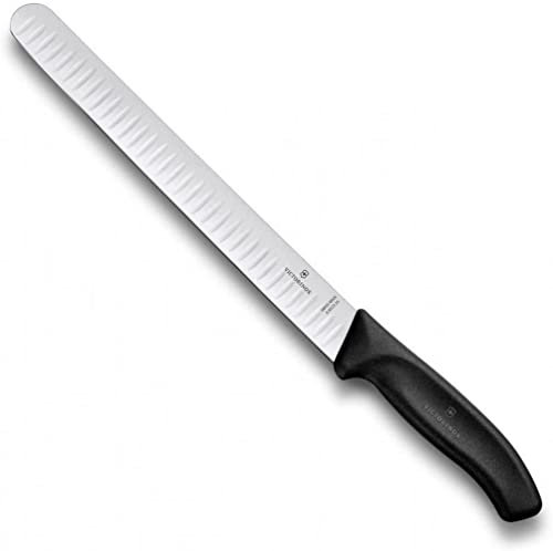 Victorinox Swiss Classic, coltello da prosciutto con lama seghettata da 25 cm, in acciaio inox, nero, Blister