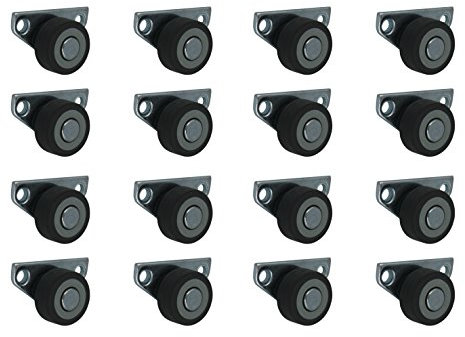 16 Stück 30 mm Kastenrollen Bettkastenrollen Kastenbockrollen Seitenrollen mit Softrad