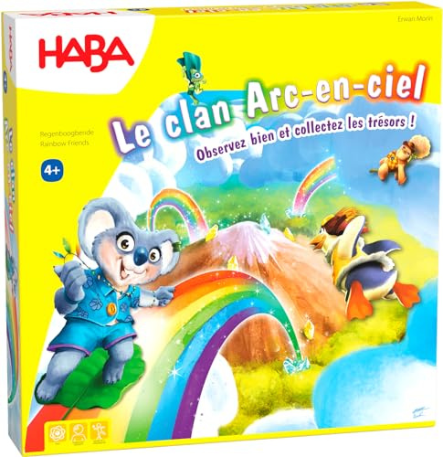 HABA - Le Clan Arc-en-Ciel - Jeu de société - Jeu de Collecte et estimation des Distances - 4 Ans et Plus - 306176