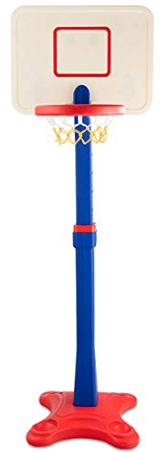 DREAMADE Einstellbare Kinder Basketballständer, Basketballkorb mit Ständer Höhenverstellbar, Basketballkörbe für Kinder, Tragbares Basketballset, Backboard Ständer & Hoop Set, für Innen & Außen